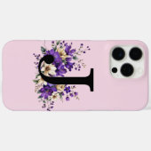 Lavendel Bloom: Monogrammed Initiaal 'J' Case-Mate iPhone Case (Achterkant (horizontaal))