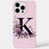Lavendel Bloom: Monogrammed Initiaal 'K' Case-Mate iPhone Case (Achterkant)