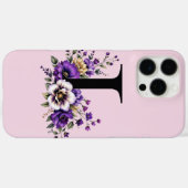 Lavendel Bloom: Monogrammed Initiaal 'L' Case-Mate iPhone Case (Achterkant (horizontaal))