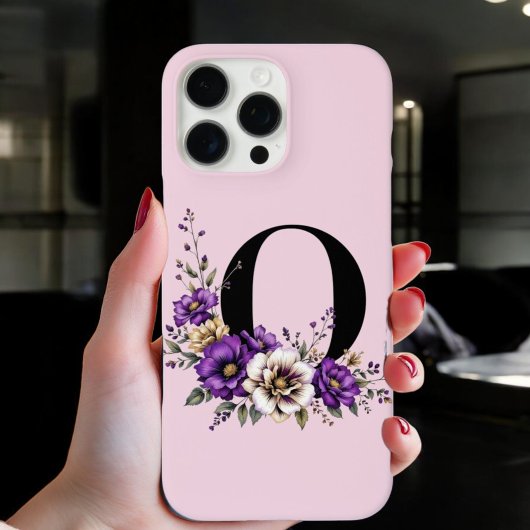 Lavendel Bloom: Monogrammed Initiaal 'O' Case-Mate iPhone Case