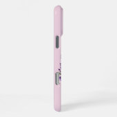 Lavendel Bloom: Monogrammed Initiaal 'R' iPhone Hoesje (Rechterkant)
