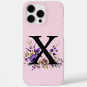 Lavendel Bloom: Monogrammed Initiaal 'X' Case-Mate iPhone Case (Achterkant)