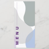 Lavendel Bloom Paarse Bloemen Wedding Day Party Menu (Achterkant)