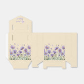 Lavendel Bloom Waterverf Wildflower Wedding Bedankdoosjes (Uitgevouwen)