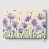 Lavendel Bloom Waterverf Wildflower Wedding Gastenboek (Achterkant)