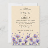 Lavendel Bloom Waterverf Wildflowers Wedding Kaart (Voorkant)