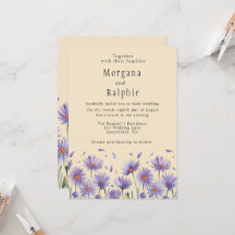 Lavendel Bloom Waterverf Wildflowers Wedding