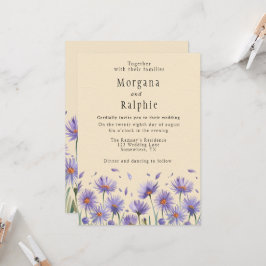 Lavendel Bloom Waterverf Wildflowers Wedding Kaart
