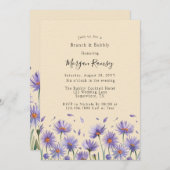 Lavendel Bloom Wildflowers Brunch & Bubbly Kaart (Voorkant / Achterkant)