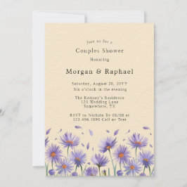 Lavendel Bloom Wildflowers Paren Douche Kaart