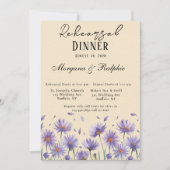 Lavendel Bloom Wildflowers repetitie diner Kaart (Voorkant)