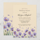 Lavendel Bloom Wildflowers Trouwdouche Kaart (Voorkant / Achterkant)