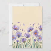 Lavendel Bloom Wildflowers Trouwkoppels Douche Kaart (Achterkant)