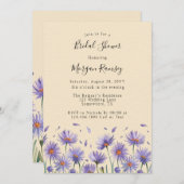 Lavendel Bloom Wildflowers Vrijgezellenfeest Kaart (Voorkant / Achterkant)