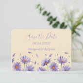 Lavendel Bloom Wildflowers Wedding Save The Date (Staand voorkant)