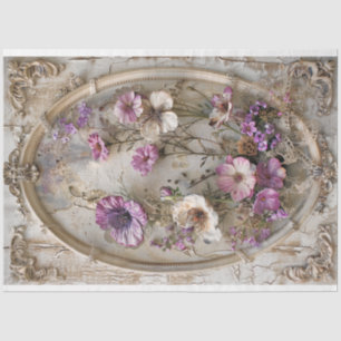 Lavendel Blooms,  kant Bloemen & Mix Media Tissuepapier