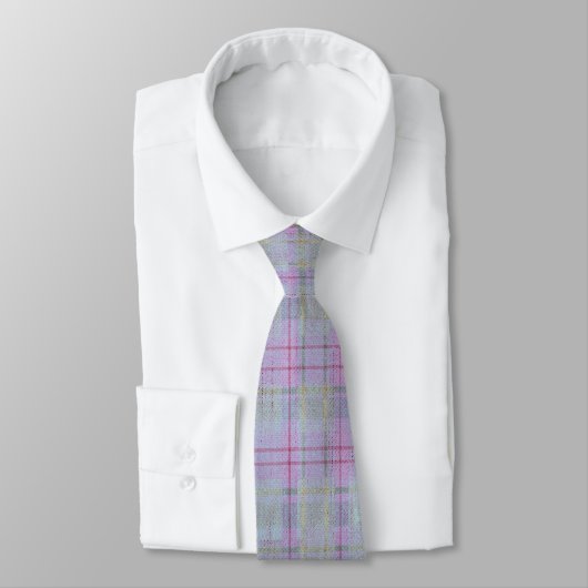 Lavendel Blootvoets Plaid  Stropdas (Gebonden)