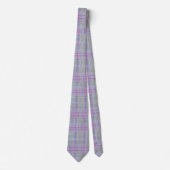 Lavendel Blootvoets Plaid  Stropdas (Voorkant)