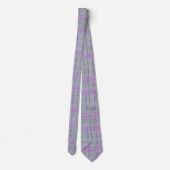 Lavendel Blootvoets Plaid  Stropdas (Achterkant)