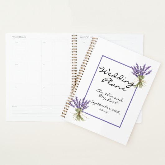 Lavendel Blossom Tuin Bruiloft Planner (Display)
