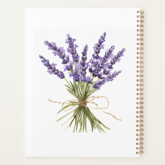Lavendel Blossom Tuin Bruiloft Planner (Achterkant)