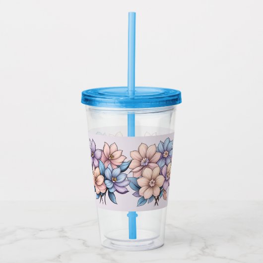 Lavendel Blozend Acryl Drinkbeker (Voorkant)