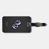 Lavendel Blue Casino Dice Bagagelabel (Achterkant horizontaal)