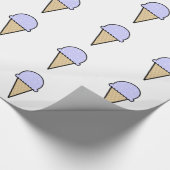 Lavendel Blue Ice Cream Cone Cadeaupapier (Hoek)