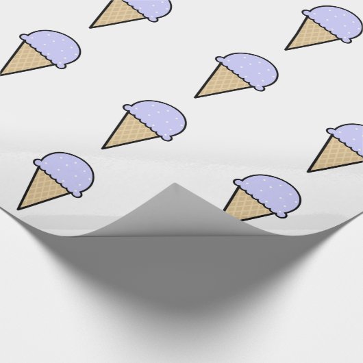 Lavendel Blue Ice Cream Cone Cadeaupapier (Hoek)