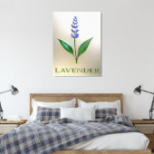 Lavendel Blume in glänzender Eleganz Canvas Afdruk (Insitu (Slaapkamer))