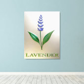 Lavendel Blume in glänzender Eleganz Canvas Afdruk (Insitu (Houten vloer))