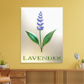 Lavendel Blume in glänzender Eleganz Canvas Afdruk (Insitu (Woonkamer))