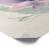 Lavendel & Blush Bloemenschildering II | Moderne B Poster (Hoek)