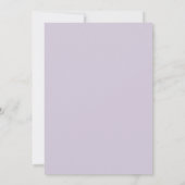 Lavendel Blush Botanische Bloem Bruiloft Kaart (Achterkant)