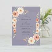 Lavendel Blush Bruiloftsbloem Kaart (Staand voorkant)