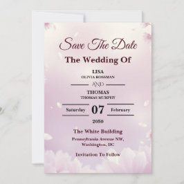 Lavendel Blush Dromerige Trouwkaart Sava the Date Save The Date