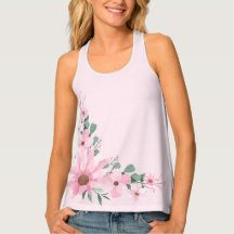 Lavendel Blush, Roze Bloemen Vrouwen Tanktop