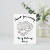 Lavendel boa Gefeliciteerd verjaardag Bedankkaart (Staand voorkant)