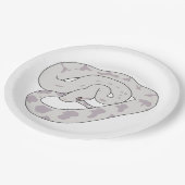 Lavendel boa papieren bordje (Gekanteld)