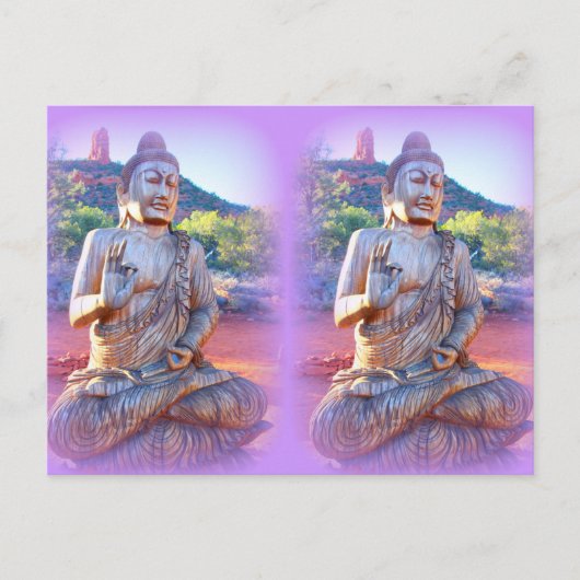lavendel boeddha's mediteren briefkaart (Voorkant)