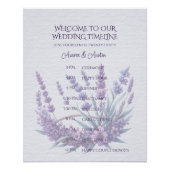 Lavendel boeket Paarse bruiloft tijdlijn Perfect Poster (Voorkant)