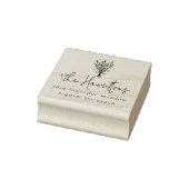 Lavendel Boeket Script Familienaam Retouradres Rubberstempel (Stempel)