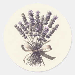 Lavendel Boeket Vintage Botanische Apotheek Plant Ronde Sticker