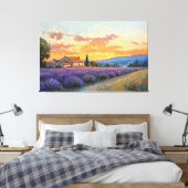 Lavendel Boerderij in de Provence Canvas Afdruk (Insitu (Slaapkamer))