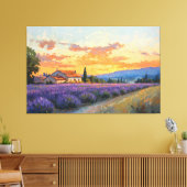 Lavendel Boerderij in de Provence Canvas Afdruk (Insitu (Woonkamer))