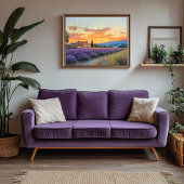 Lavendel Boerderij in de Provence Canvas Afdruk