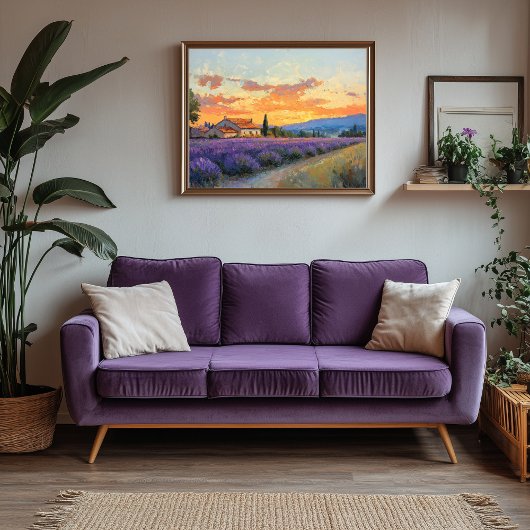 Lavendel Boerderij in de Provence Canvas Afdruk