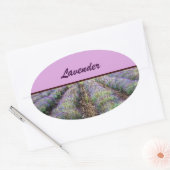 Lavendel boerderij veld ovale sticker (Envelop)
