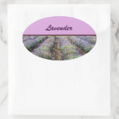 Lavendel boerderij veld ovale sticker (Tas)