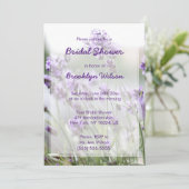 Lavendel Boheem Bruidsdouche Uitnodigingen (Staand voorkant)